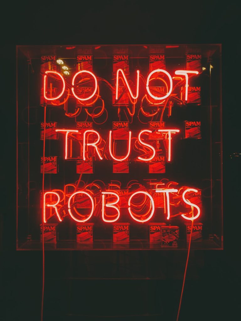 Do not trust robots nor spam