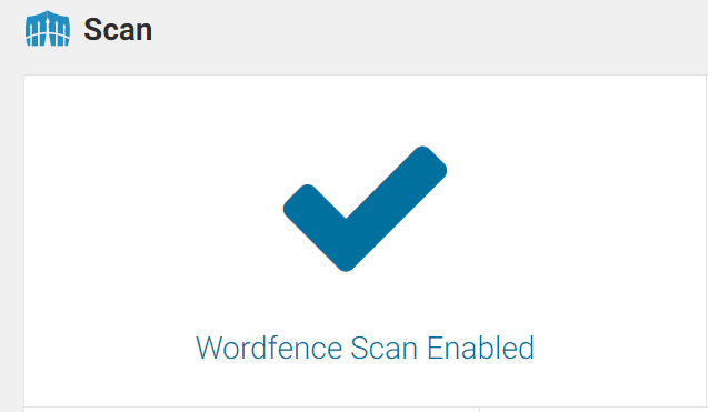 The security Scan - Wordfence