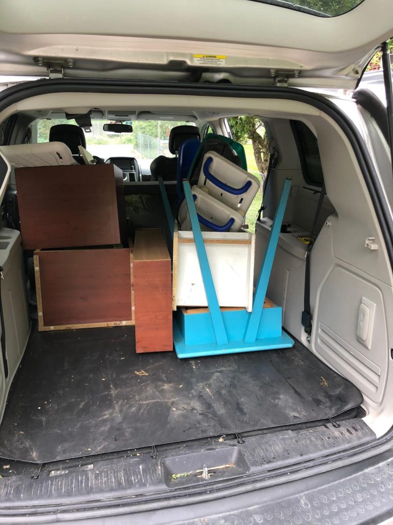 Moving with almost this van, but the clutter you see was intended for the trash.
